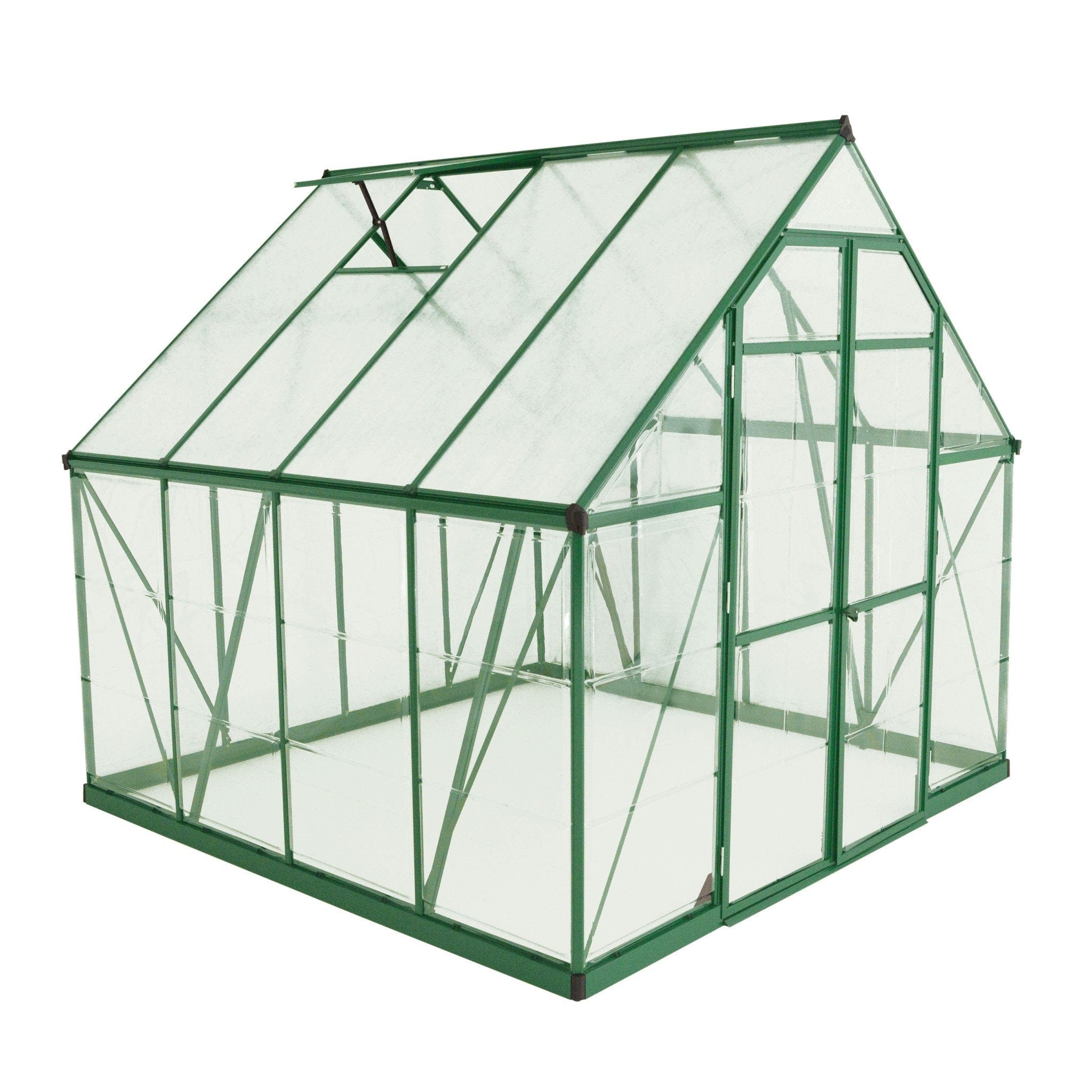 Palram - Canopia | Balance Greenhouse Kit 8 Ft Wide - Green With 0.8mm Polycarbonate Glazing