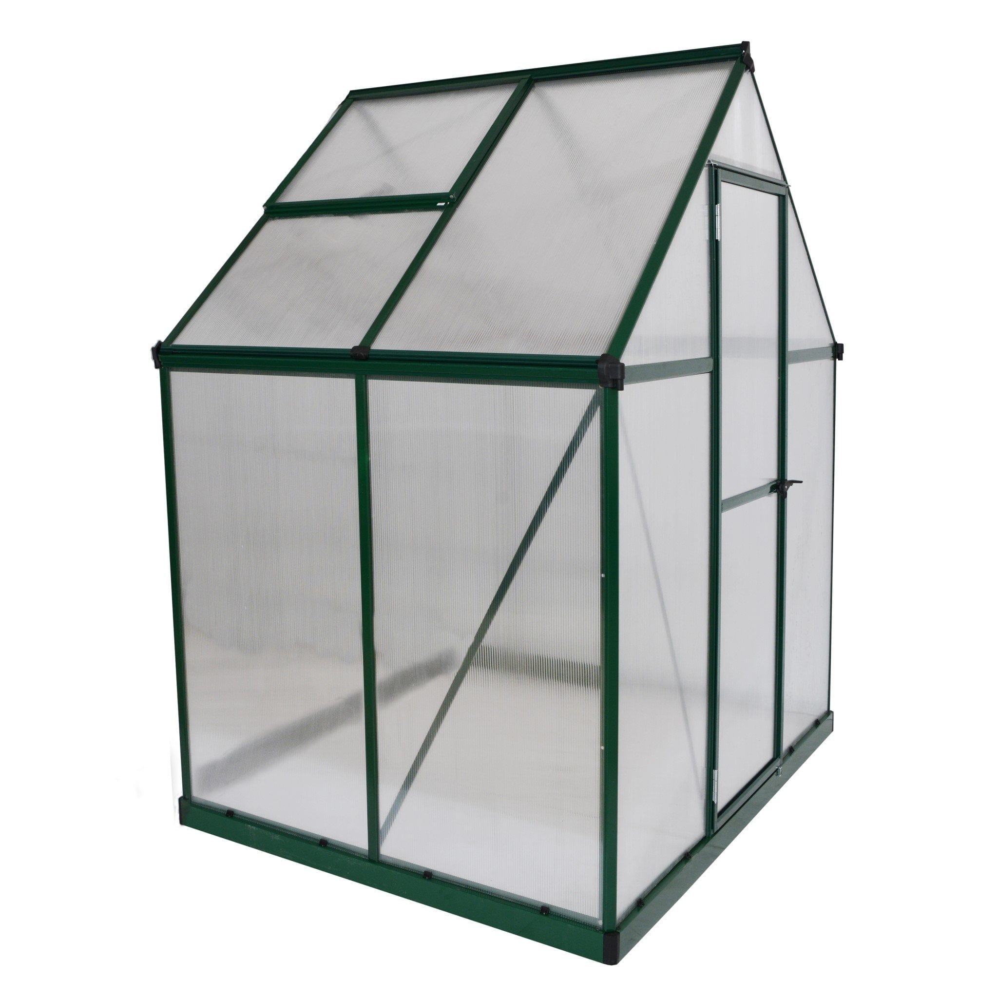 Palram - Canopia | Mythos Greenhouse Kit - 6 Ft Wide - Green With 4mm Twin-wall Polycarbonate Glazing