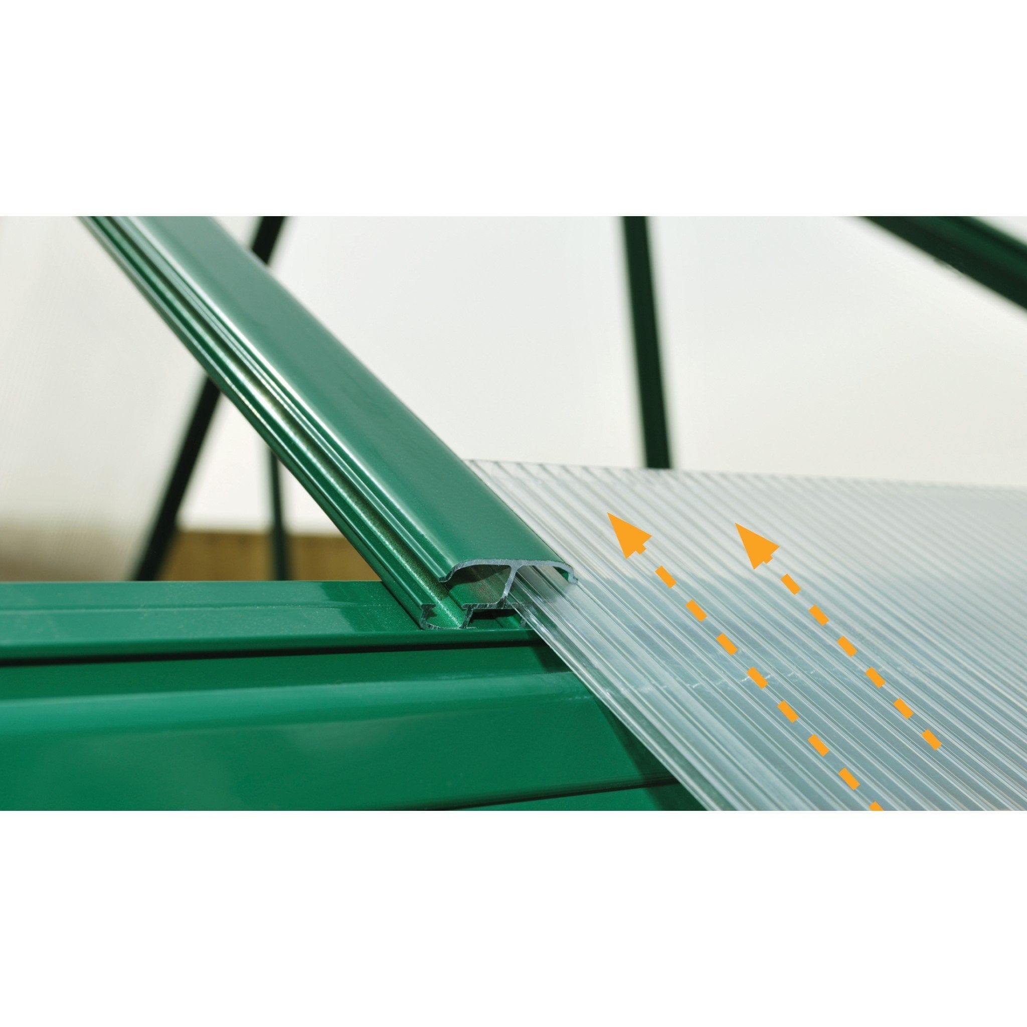 Palram - Canopia | Balance Greenhouse Kit 8 Ft Wide - Green With 0.8mm Polycarbonate Glazing