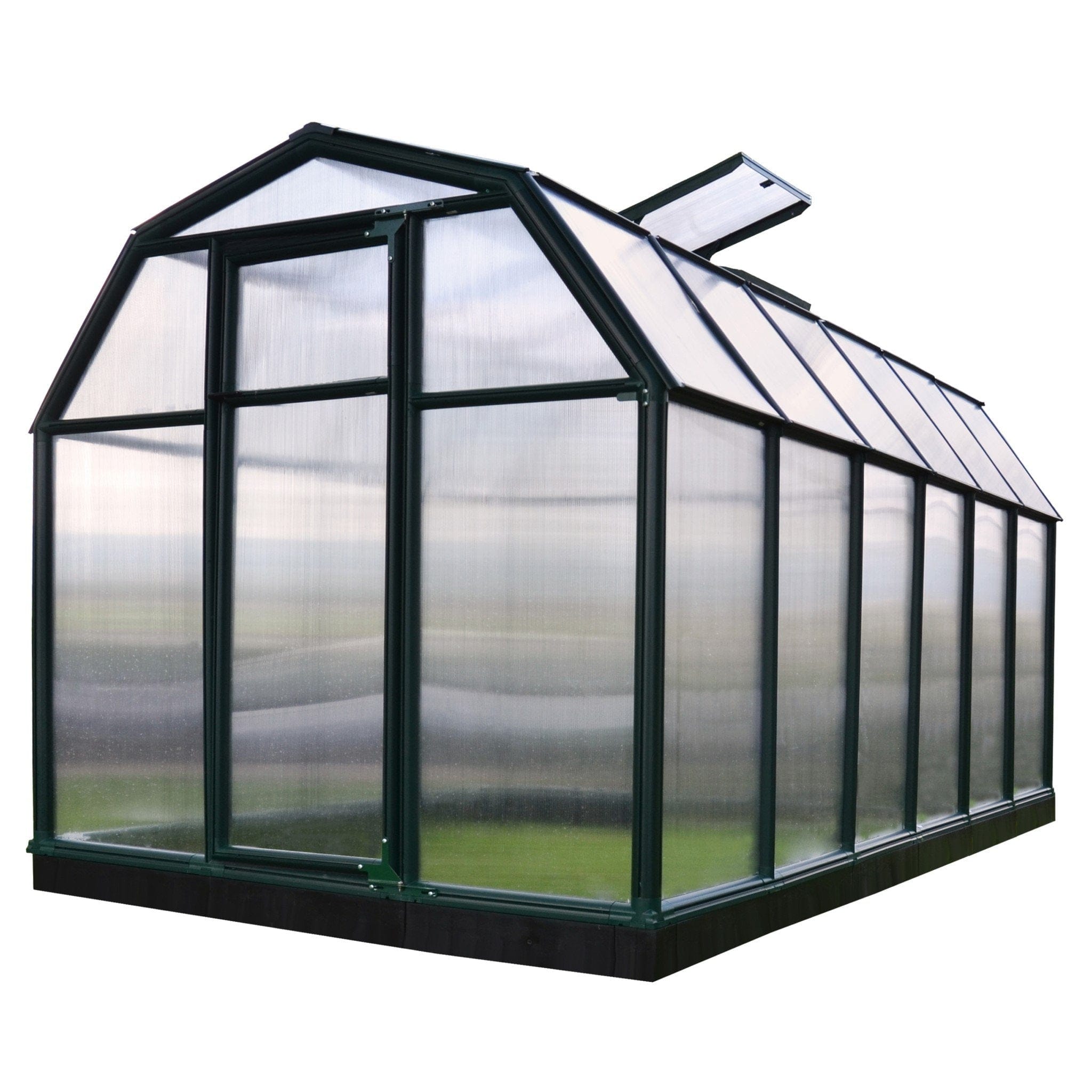 Palram - Canopia | EcoGrow Greenhouse Kit - 6 Ft Wide - Green With 6mm Twin-wall Polycarbonate Glazing