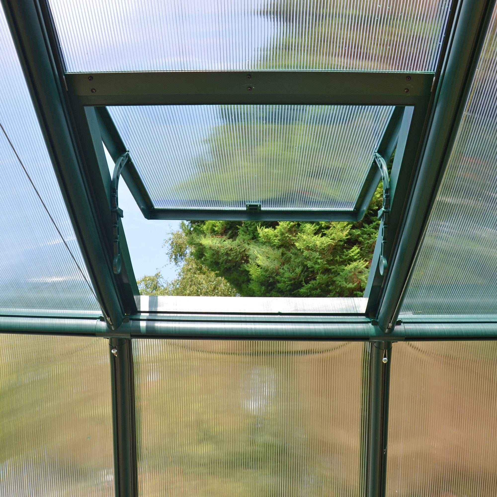 Palram - Canopia | Grand Gardener Greenhouse Kit - 8 Ft Wide - Clear With 0.8mm Polycarbonate Glazing
