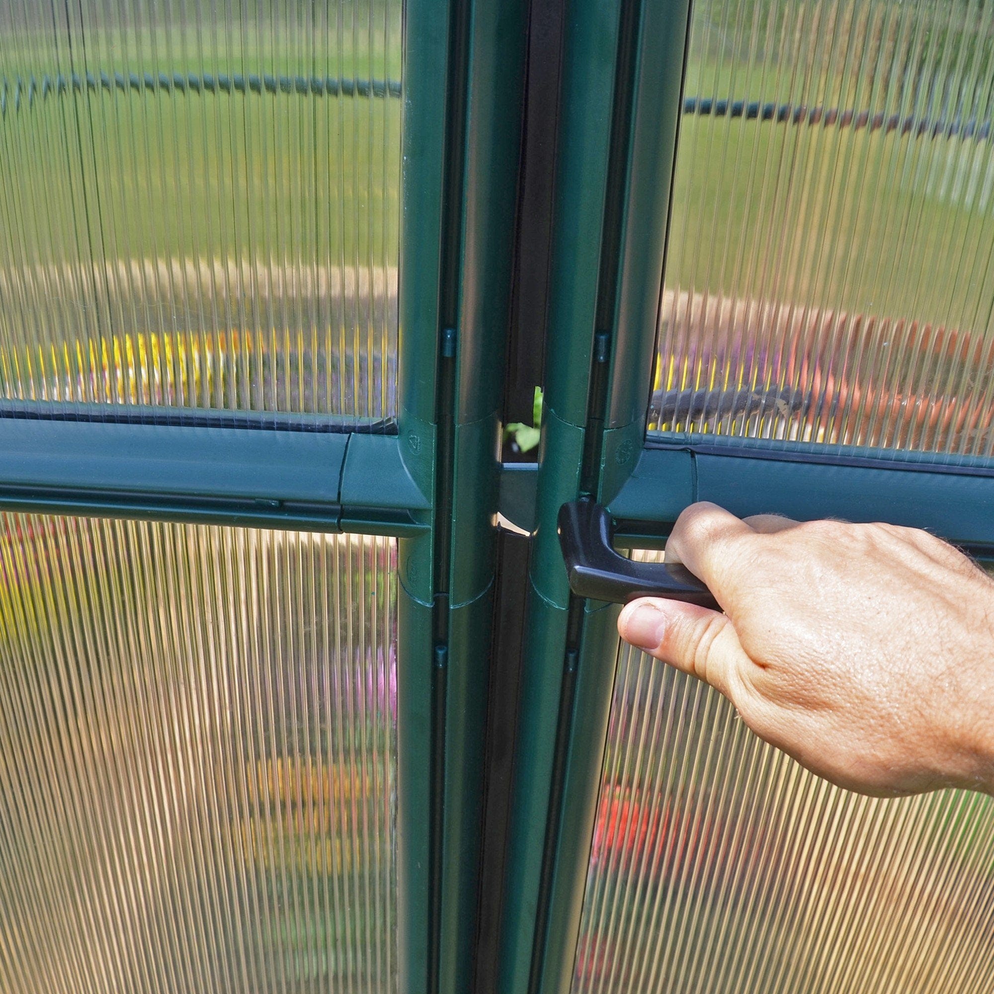 Palram - Canopia | Grand Gardener Greenhouse Kit - 8 Ft Wide - Green With 6mm Twin-wall Polycarbonate Glazing