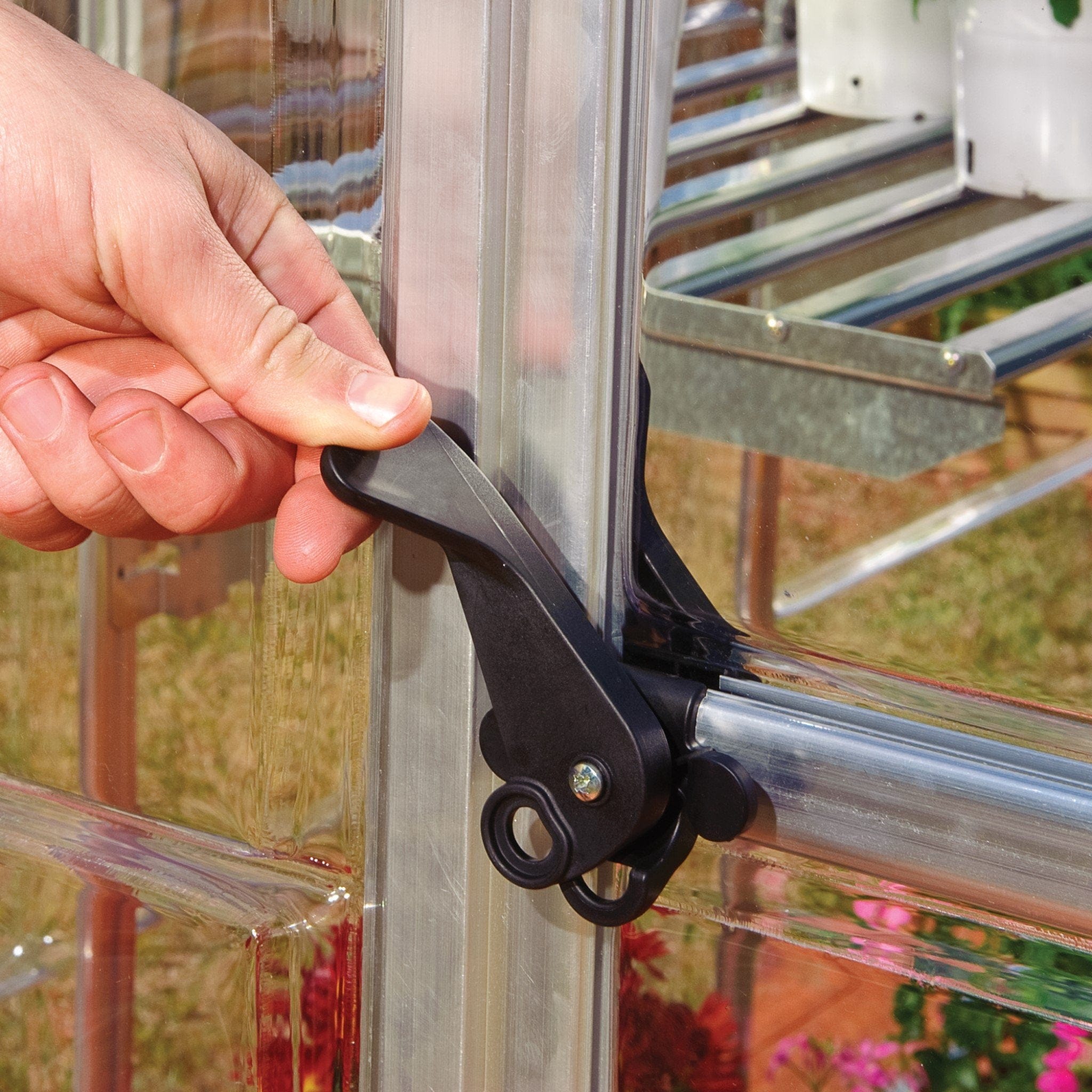 Palram - Canopia | 6x6 Ft Hybrid Greenhouse Kit - Green With 0.8mm Polycarbonate Glazing