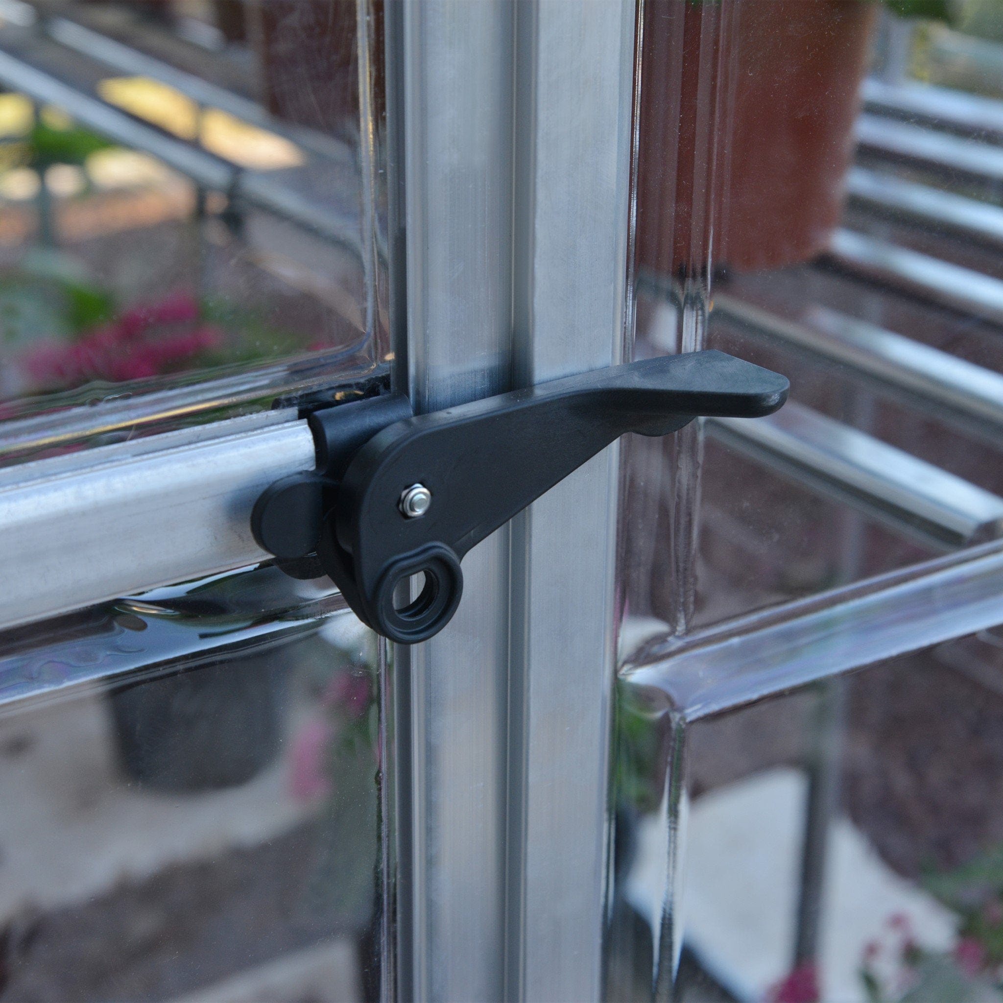 Palram - Canopia | 4x8 Ft Hybrid Lean-To Greenhouse Kit - Silver With 0.8mm Polycarbonate Glazing